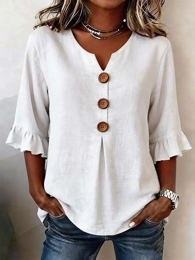 ROMANTIC BLOUSE WITH RUFFLES FOR WOMEN