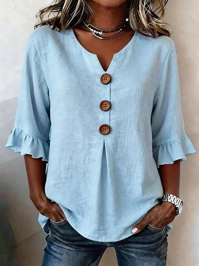 ROMANTIC BLOUSE WITH RUFFLES FOR WOMEN