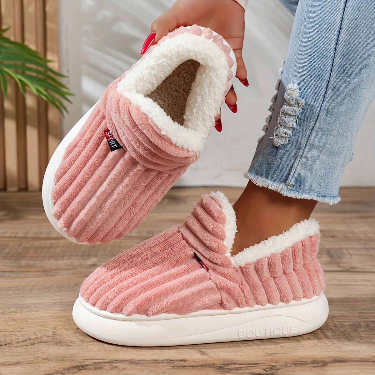 Molly | Plush Indoor–Outdoor Slippers