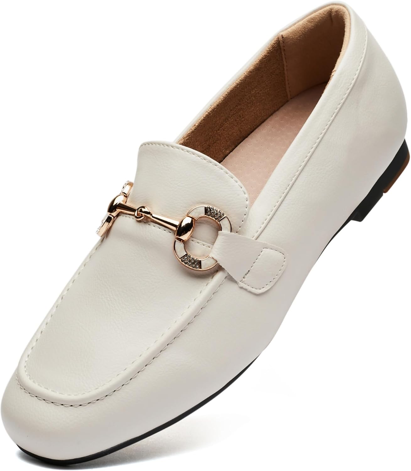 Isla™ | Soft Leather Loafers with Gold Buckle