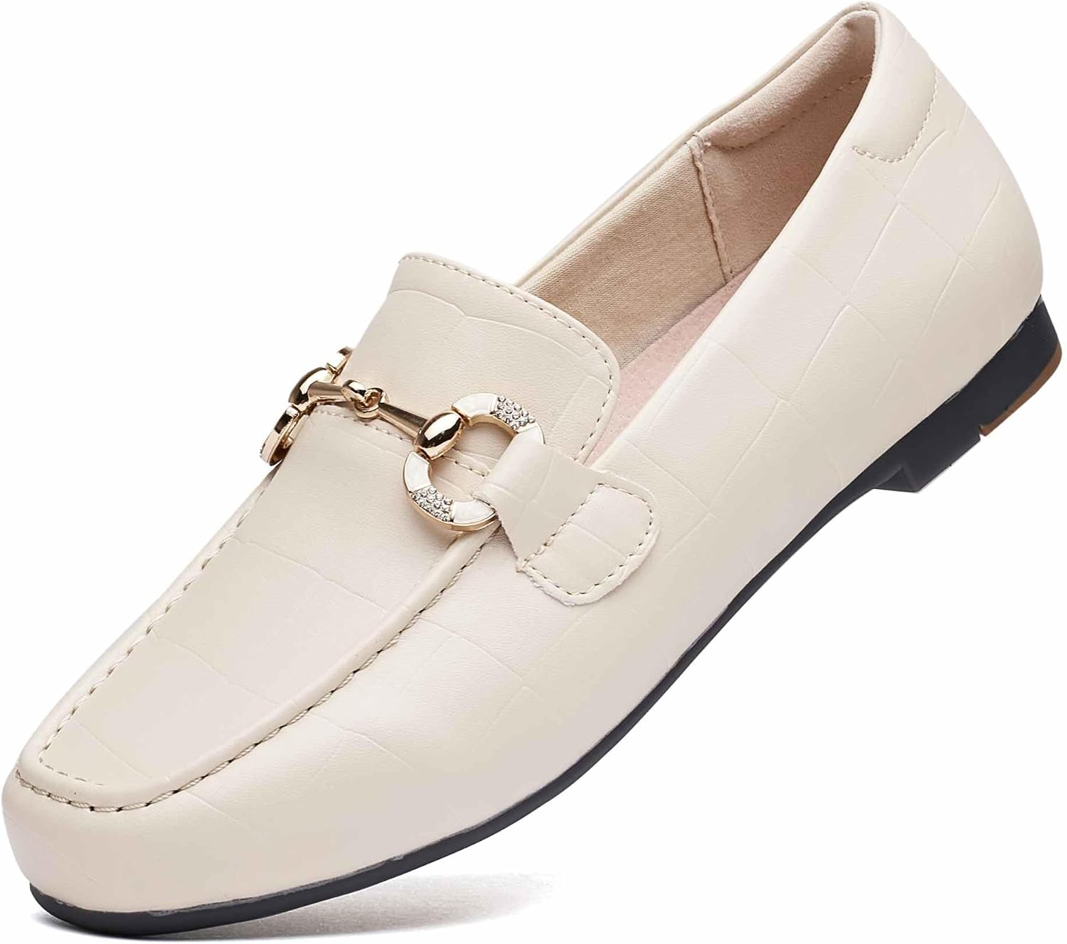 Isla™ | Soft Leather Loafers with Gold Buckle