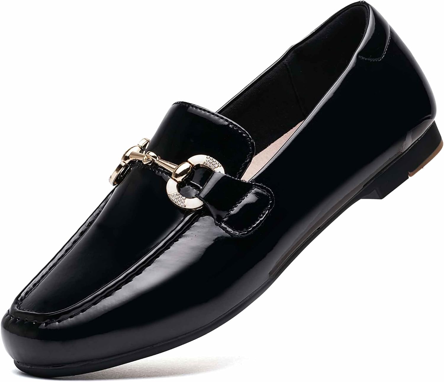 Isla™ | Soft Leather Loafers with Gold Buckle