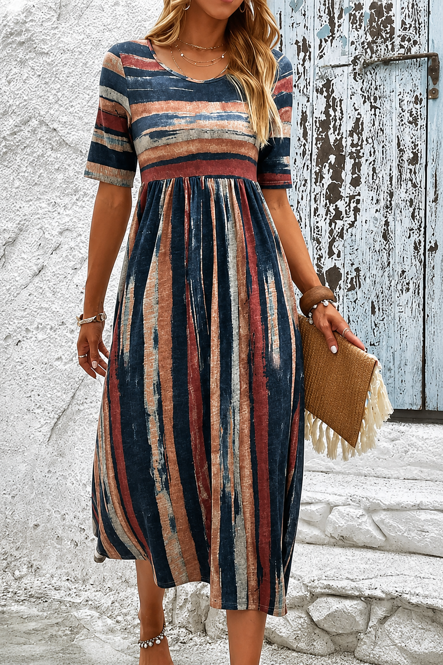 ELLERY MELBOURNE | STRIPED MIDI DRESS FOR WOMEN