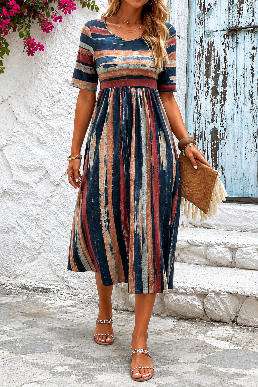 ELLERY MELBOURNE | STRIPED MIDI DRESS FOR WOMEN