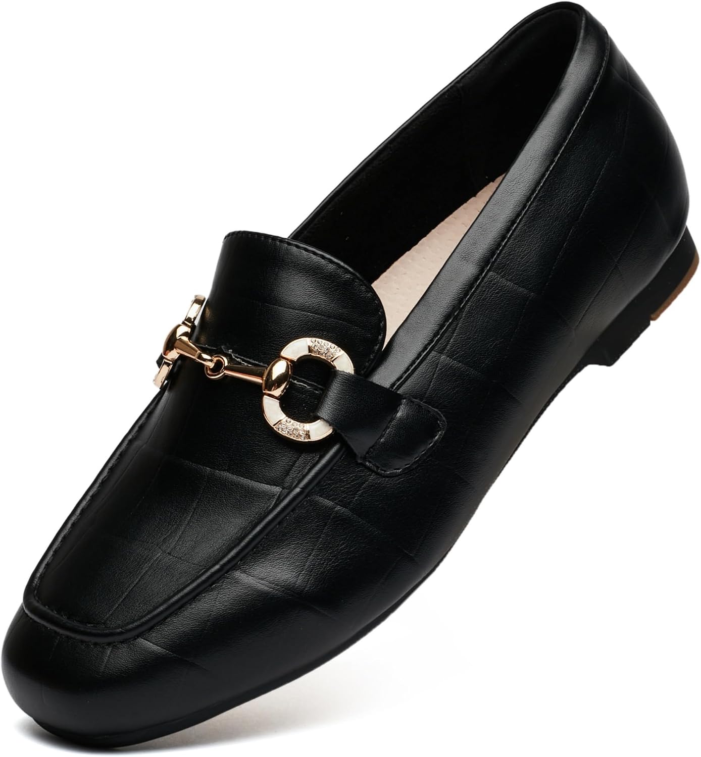 Isla™ | Soft Leather Loafers with Gold Buckle