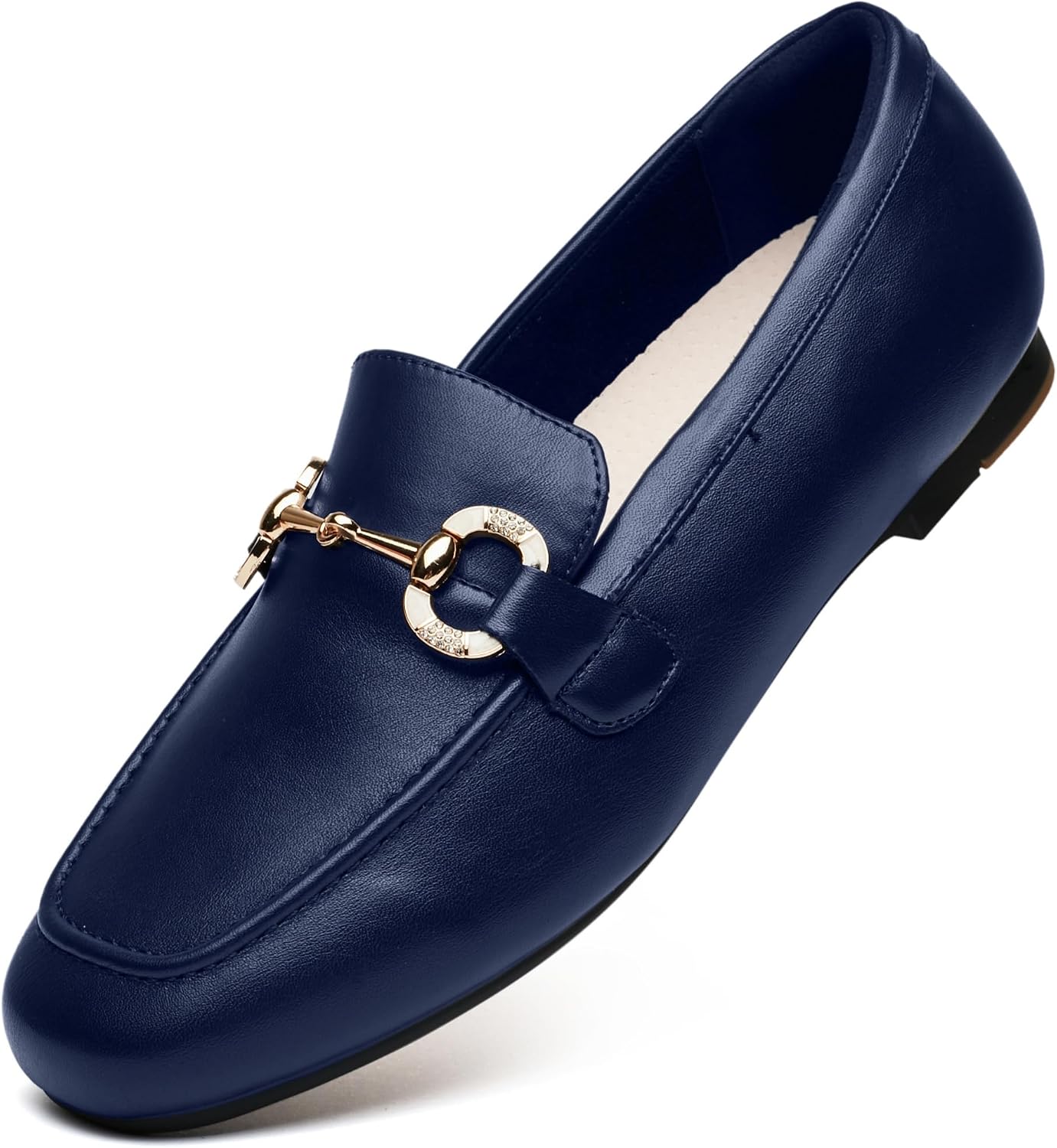 Isla™ | Soft Leather Loafers with Gold Buckle