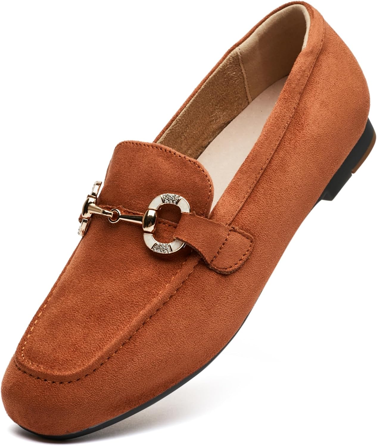 Isla™ | Soft Leather Loafers with Gold Buckle