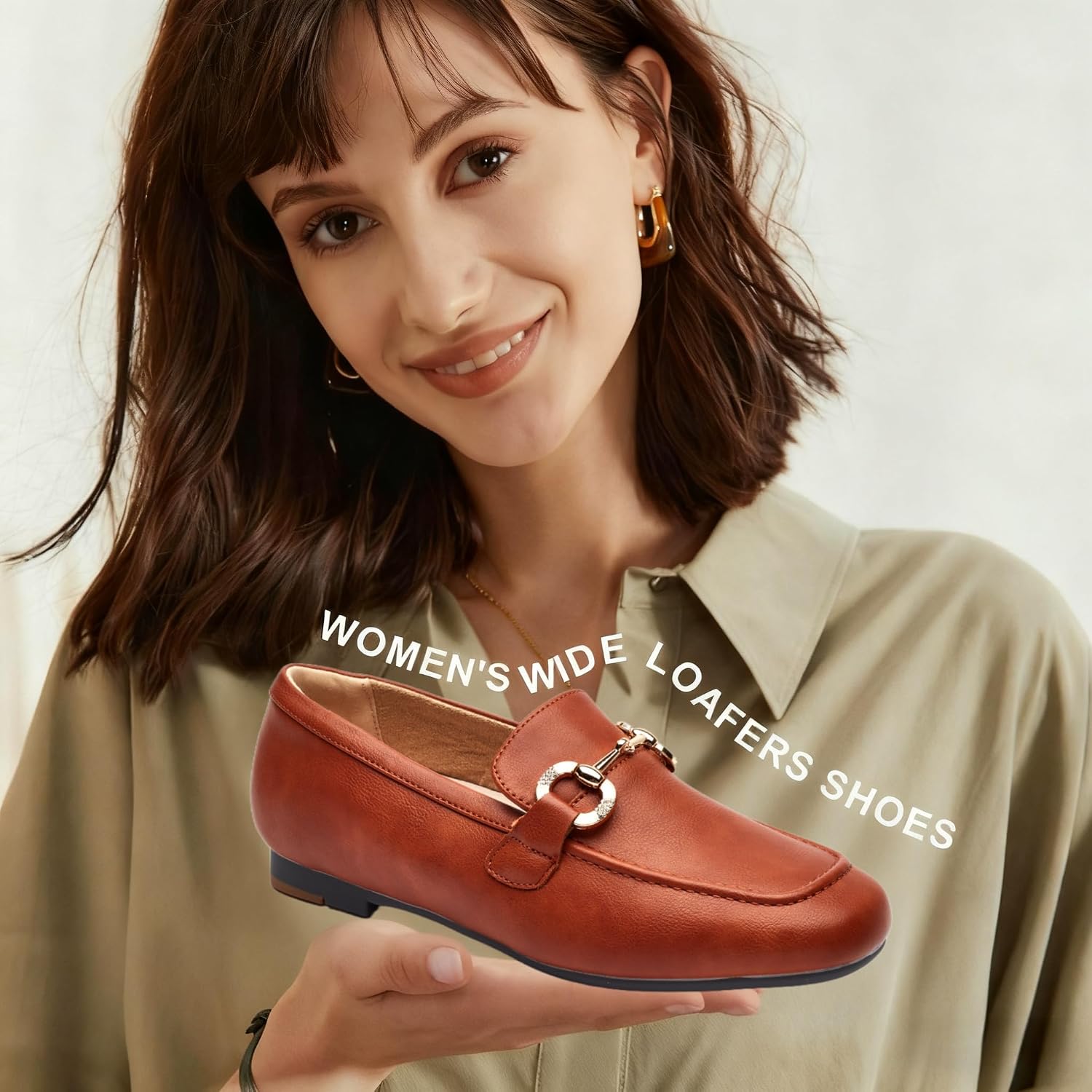 Isla™ | Soft Leather Loafers with Gold Buckle