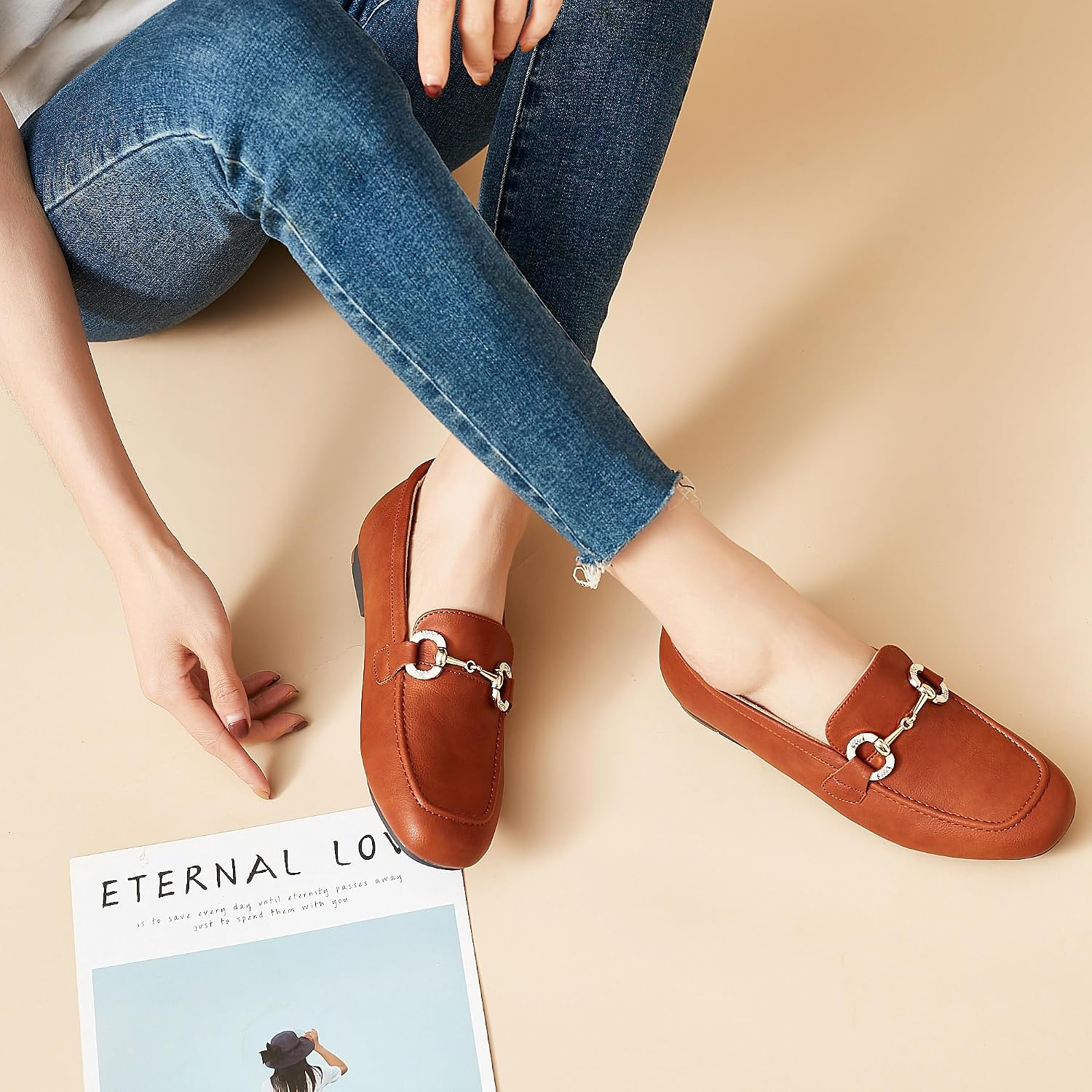 Isla™ | Soft Leather Loafers with Gold Buckle