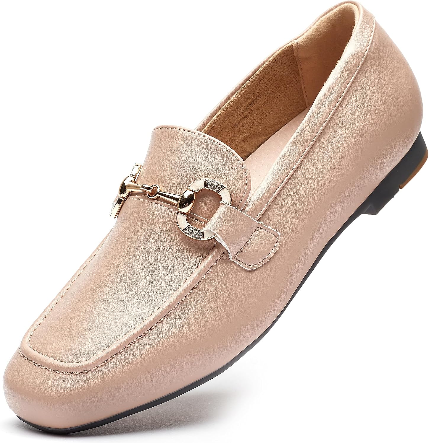 Isla™ | Soft Leather Loafers with Gold Buckle