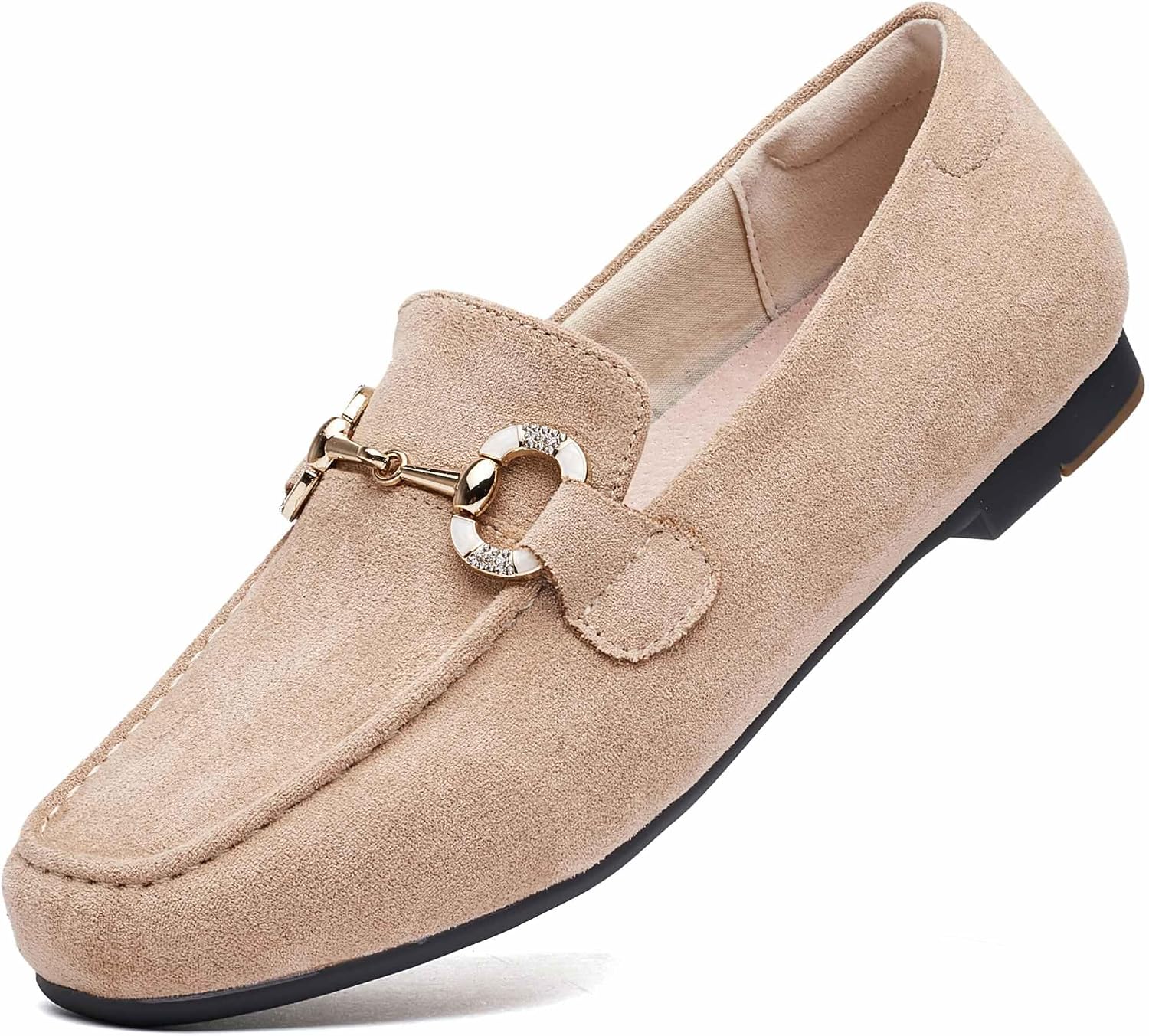 Isla™ | Soft Leather Loafers with Gold Buckle