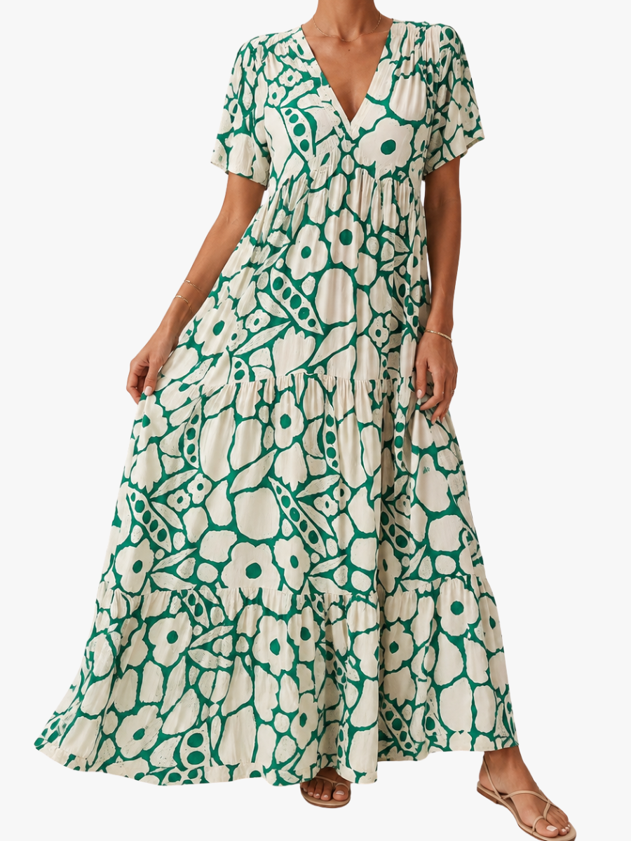 Isla | Bohemian Printed Dress For Women