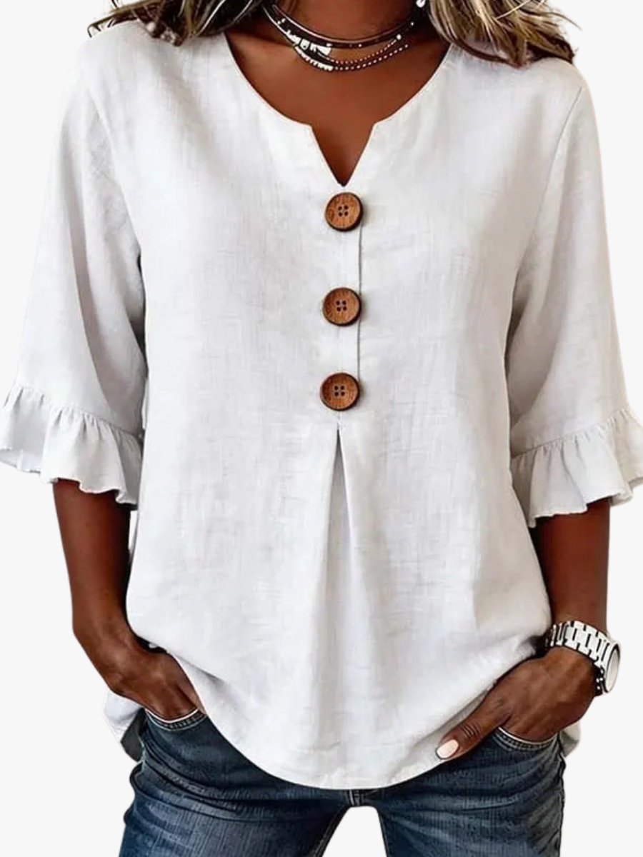 ROMANTIC BLOUSE WITH RUFFLES FOR WOMEN