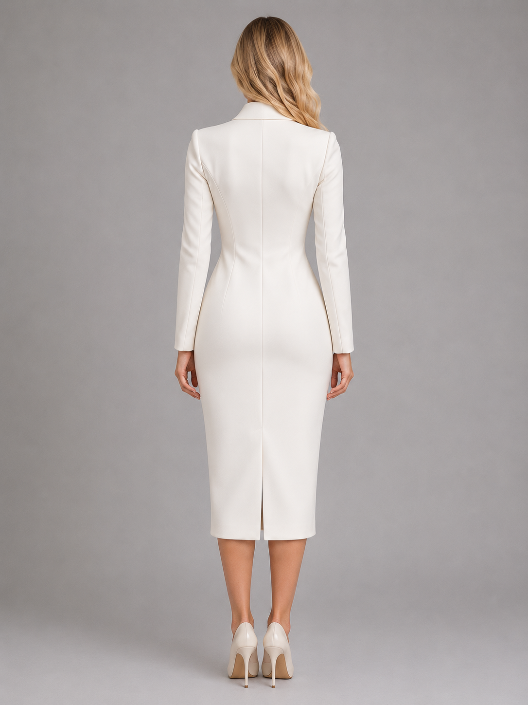Lea™ | Women’s Tailored Blazer Midi Dress