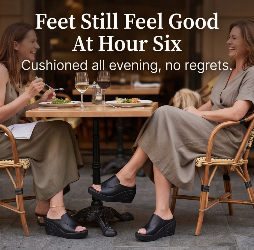 Luneva | Cushioned Wedge Sandals for Wide Feet