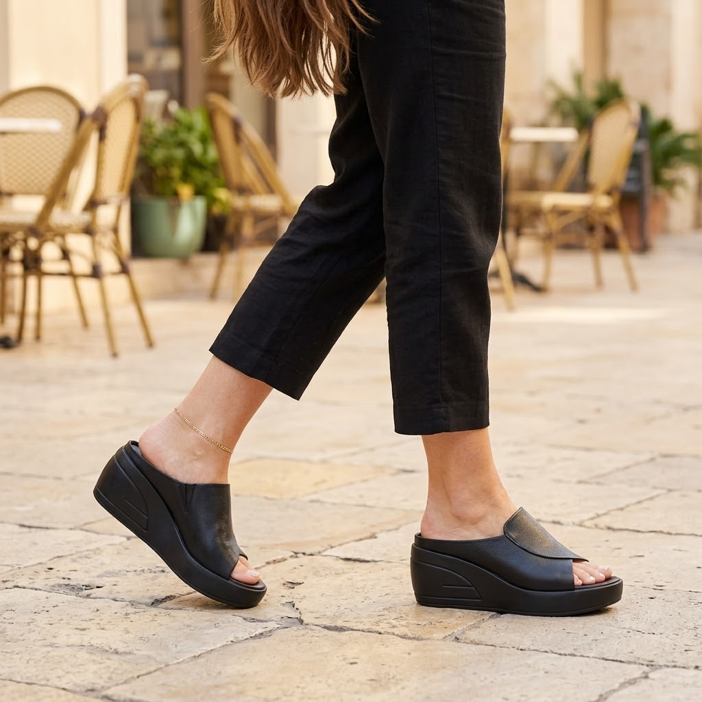 Luneva | Cushioned Wedge Sandals for Wide Feet