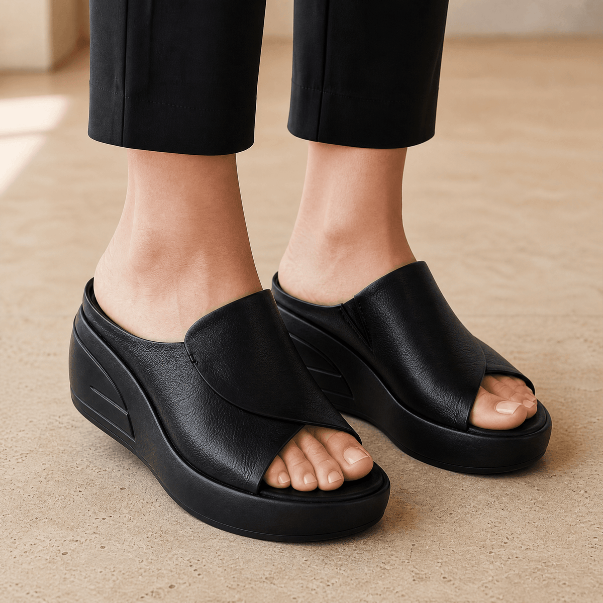 Luneva | Cushioned Wedge Sandals for Wide Feet