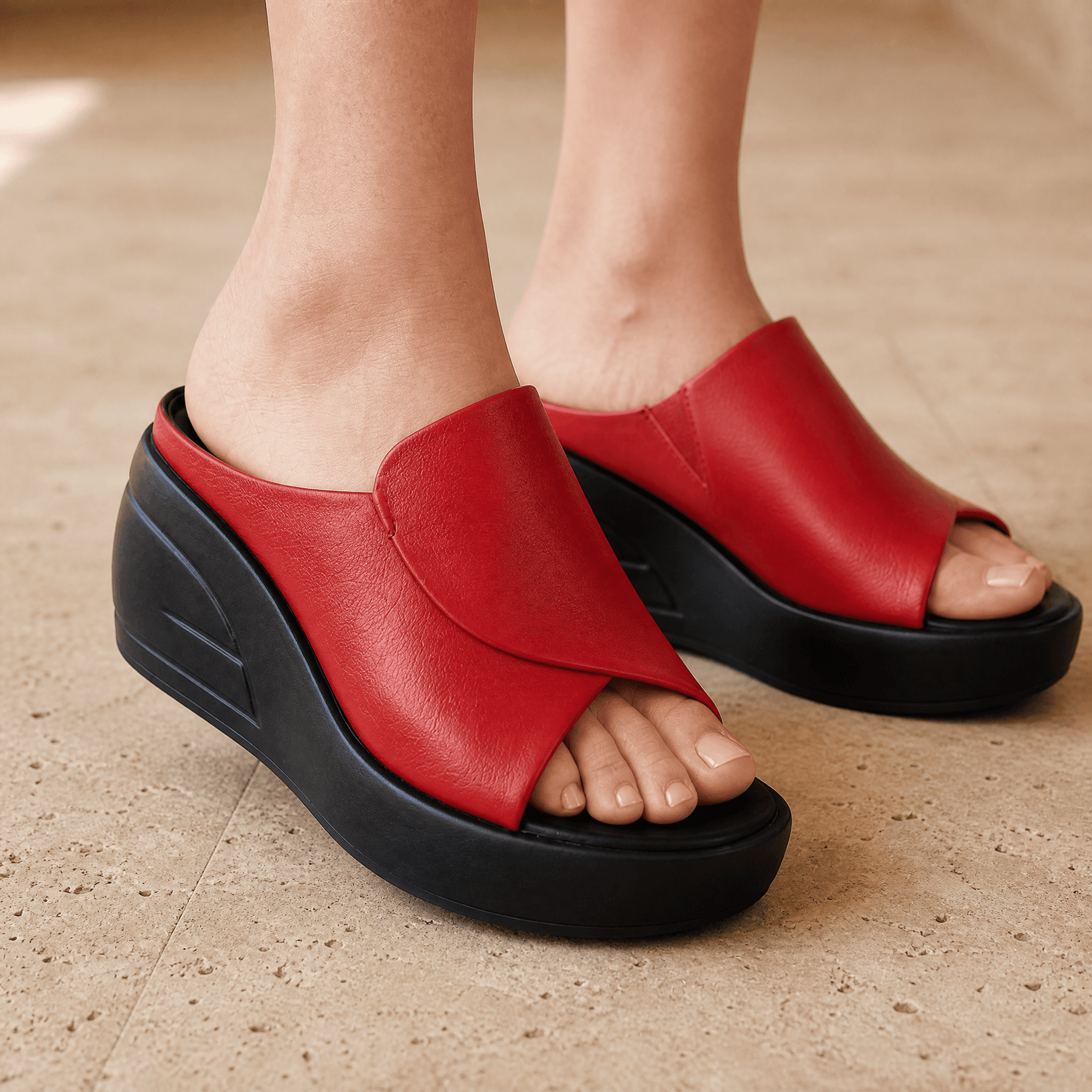 Luneva | Cushioned Wedge Sandals for Wide Feet