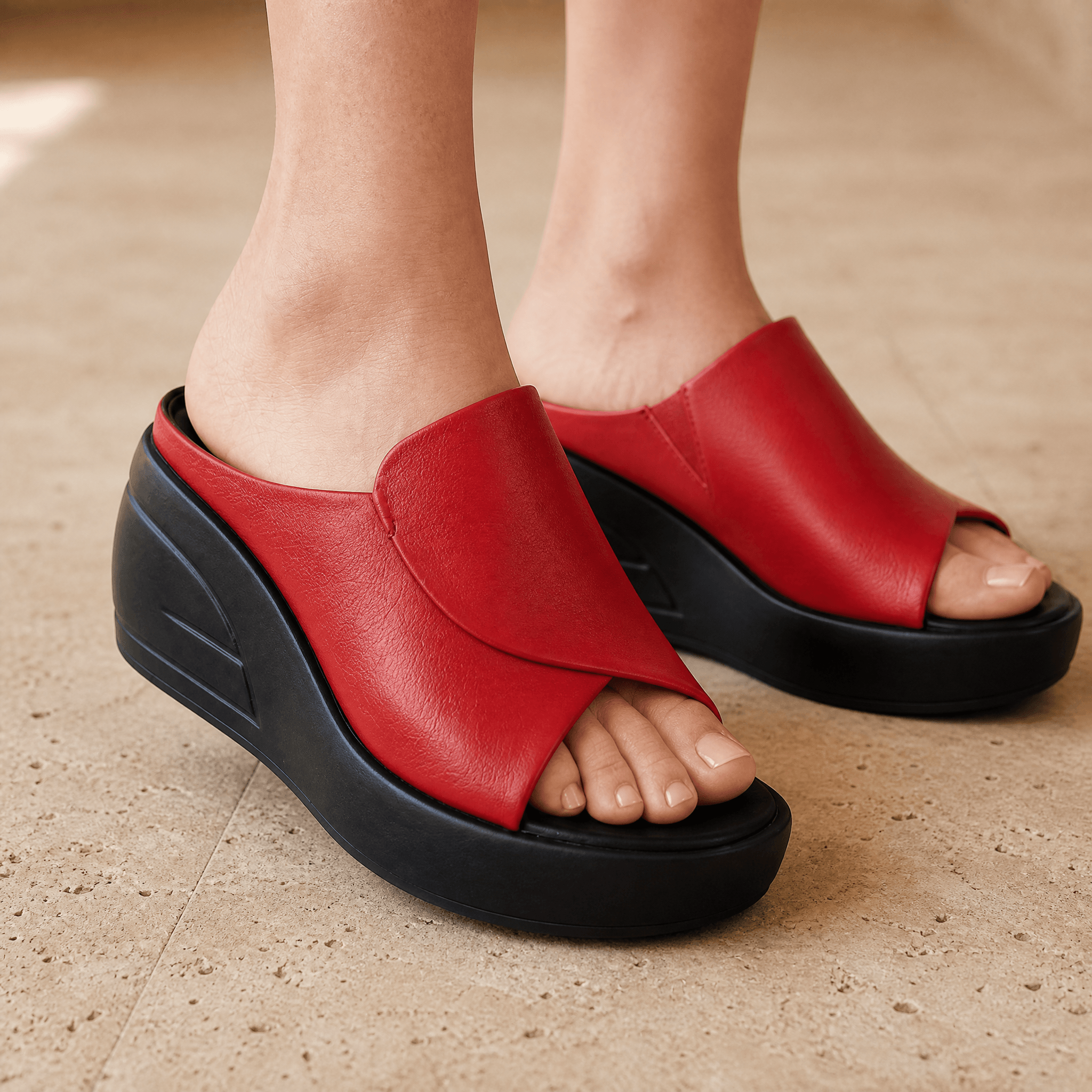 Luneva | Cushioned Wedge Sandals for Wide Feet